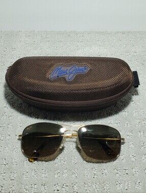 Maui Jim Wiki Wiki (MJ 246-16) gold/black frame HCL bronze polarized lense Japan